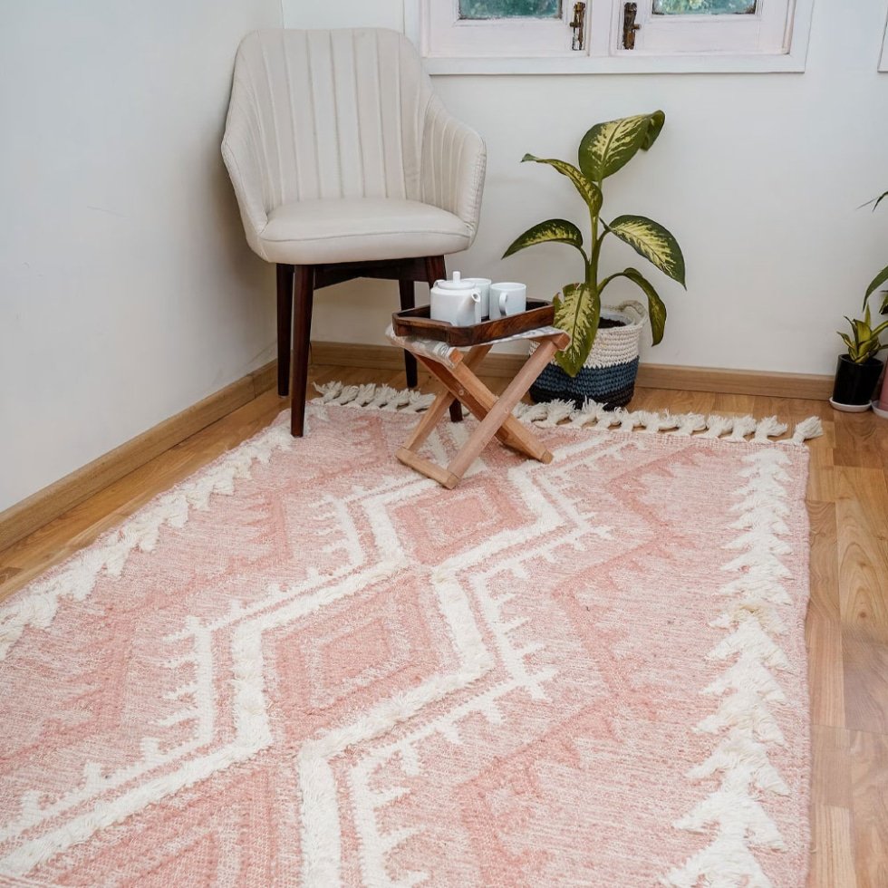 Blush kilim zacht vloerkleed