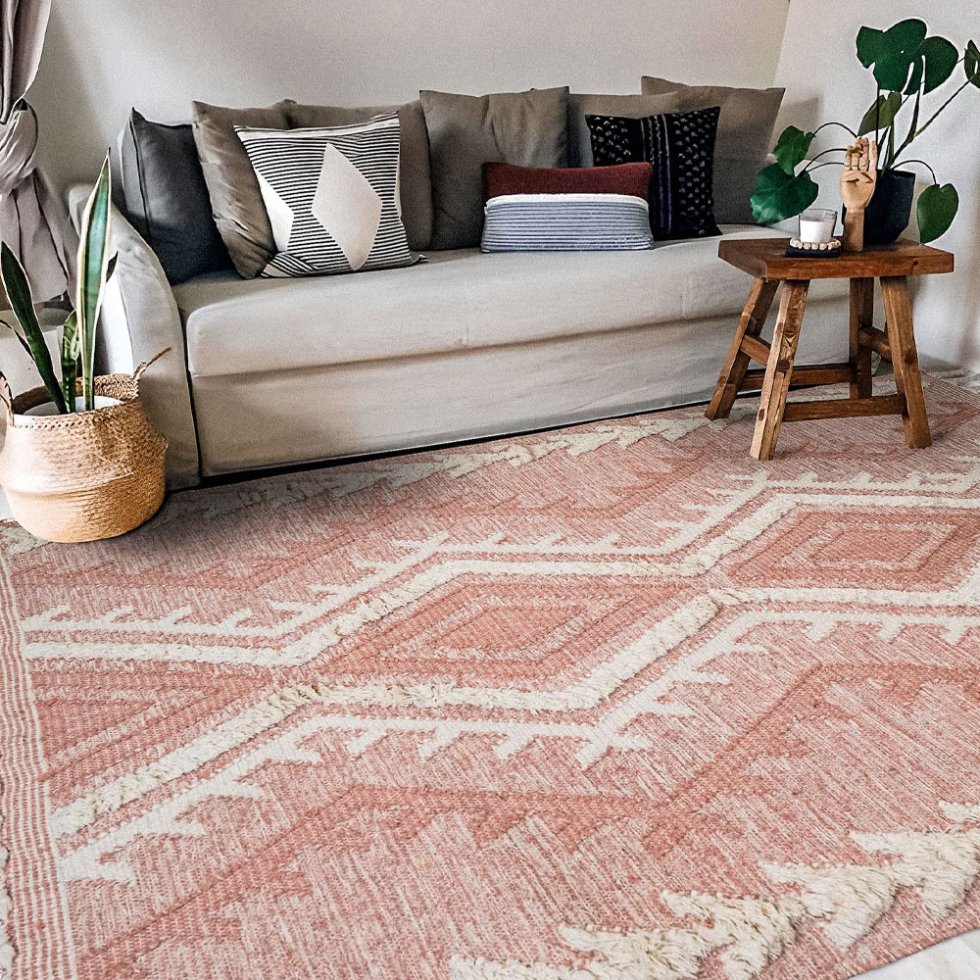 Blush kilim zacht vloerkleed