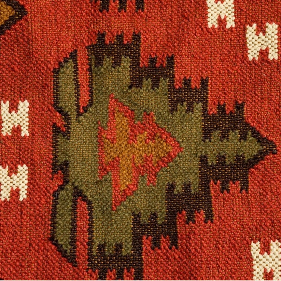 Op kerst geïnspireerd indisch kilim vloerkleed - Afbeelding 8