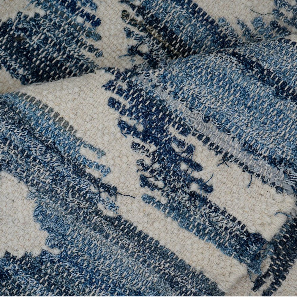 Handgemaakt klassiek patroon blauw kilim vloerkleed Handgemaakt klassiek patroon blauw kilim vloerkleed