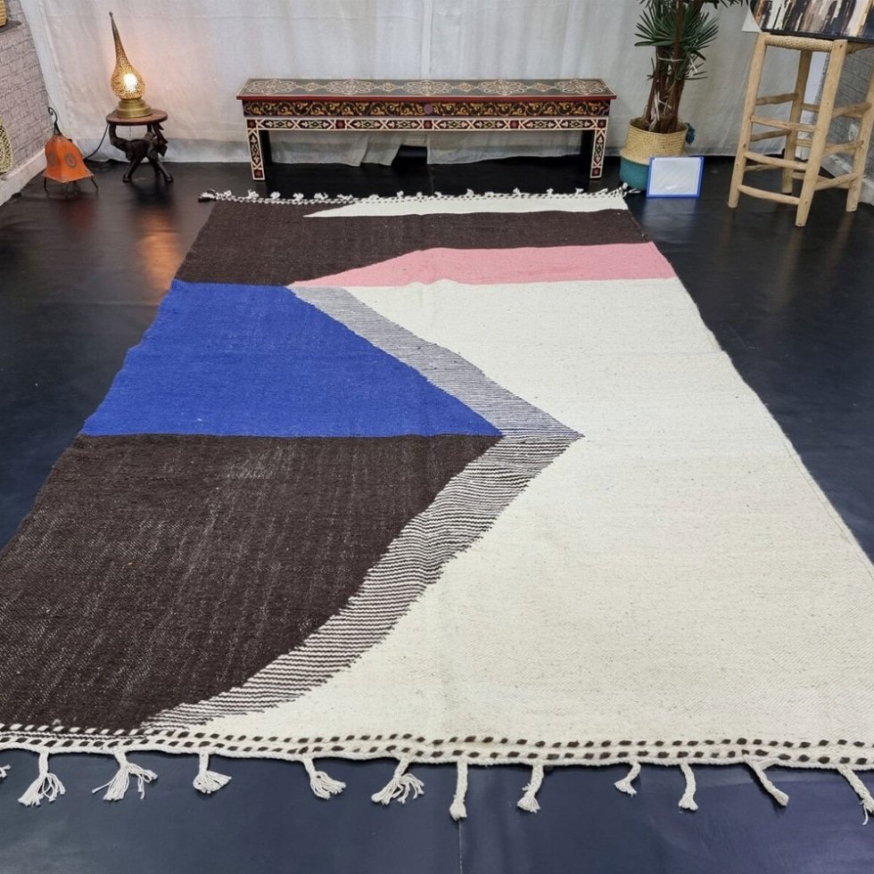 Modern geometrisch marokkaans kelim tapijt