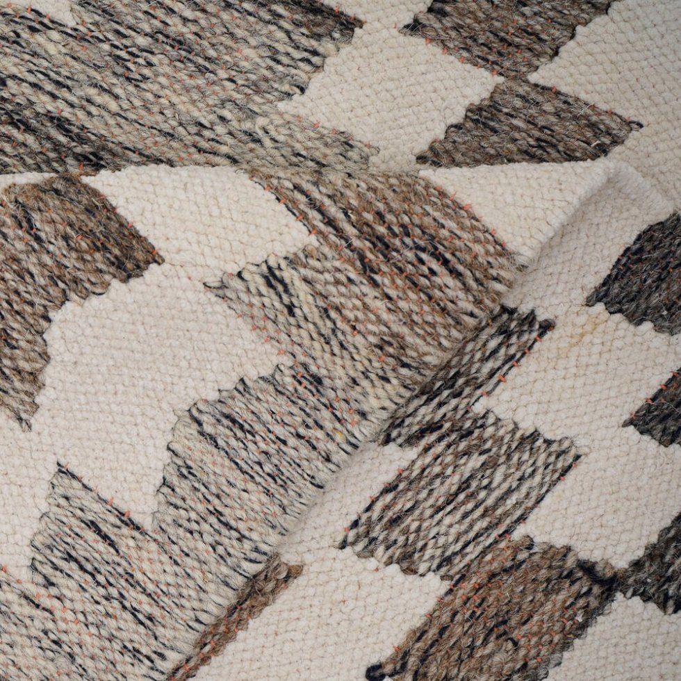 Neutraal grijs kilim vloerkleed
