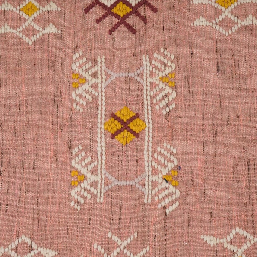 Roze kelimdeken in aztec etnische stijl