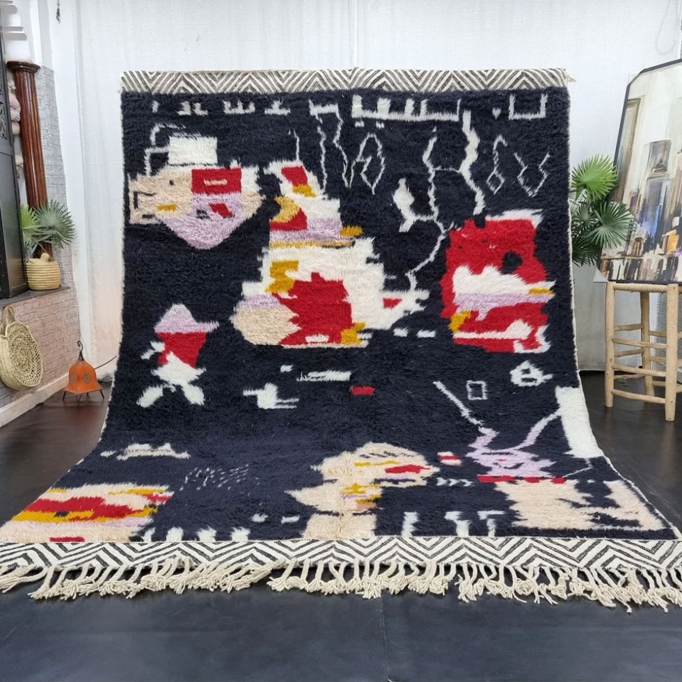 Zacht wollen kilim berber tapijt