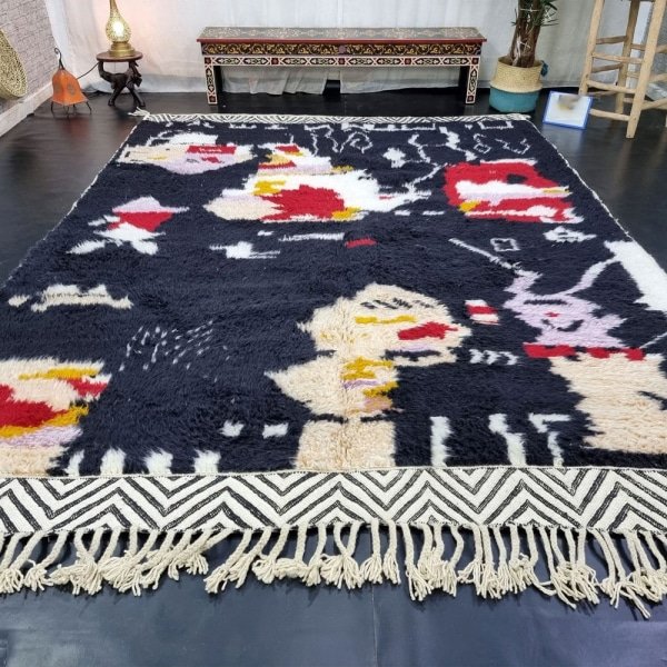 Zacht wollen kilim berber tapijt