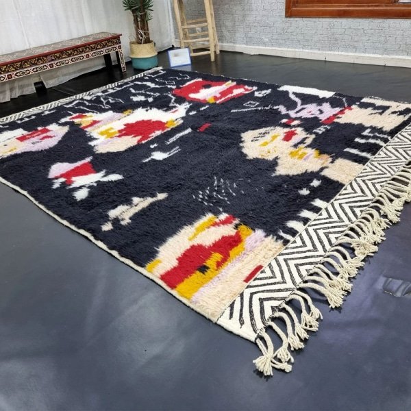 Zacht wollen kilim berber tapijt
