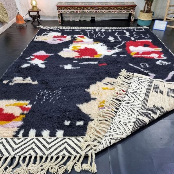 Zacht wollen kilim berber tapijt