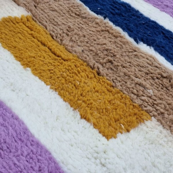 Gestreept modern kilim wollen vloerkleed