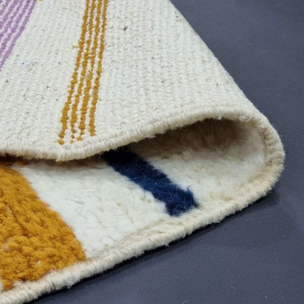 Gestreept modern kilim wollen vloerkleed