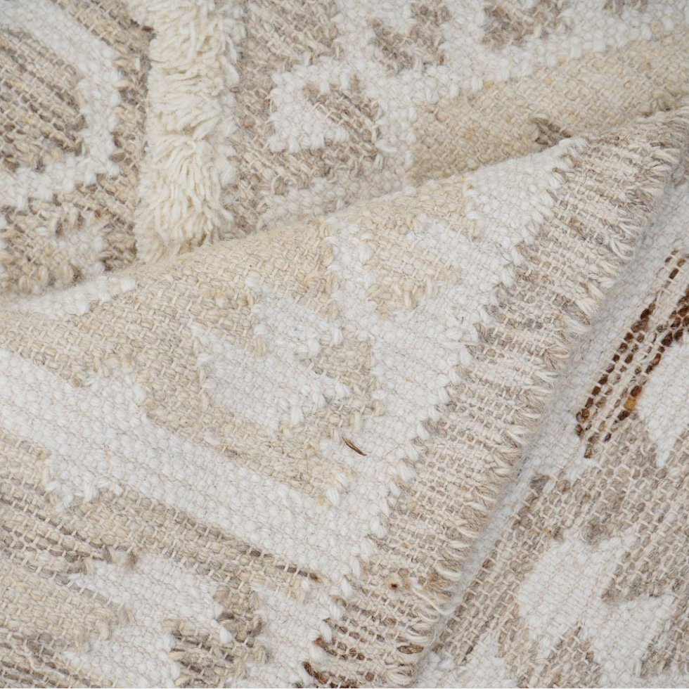 Wit boho kelim vloerkleed