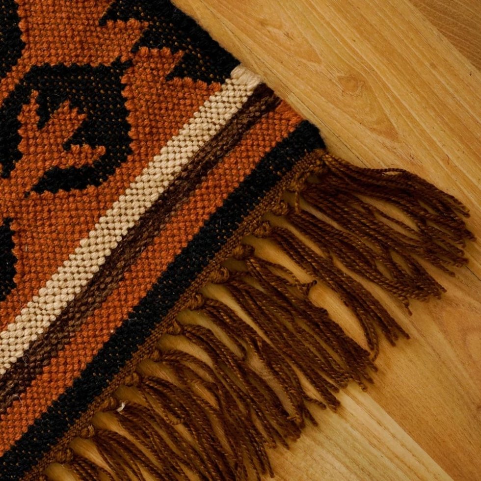 Geweven etnisch kilim vloerkleed