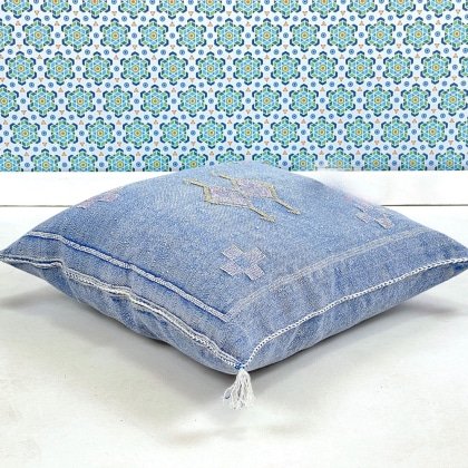 20 x 20 kelim kussens blauw