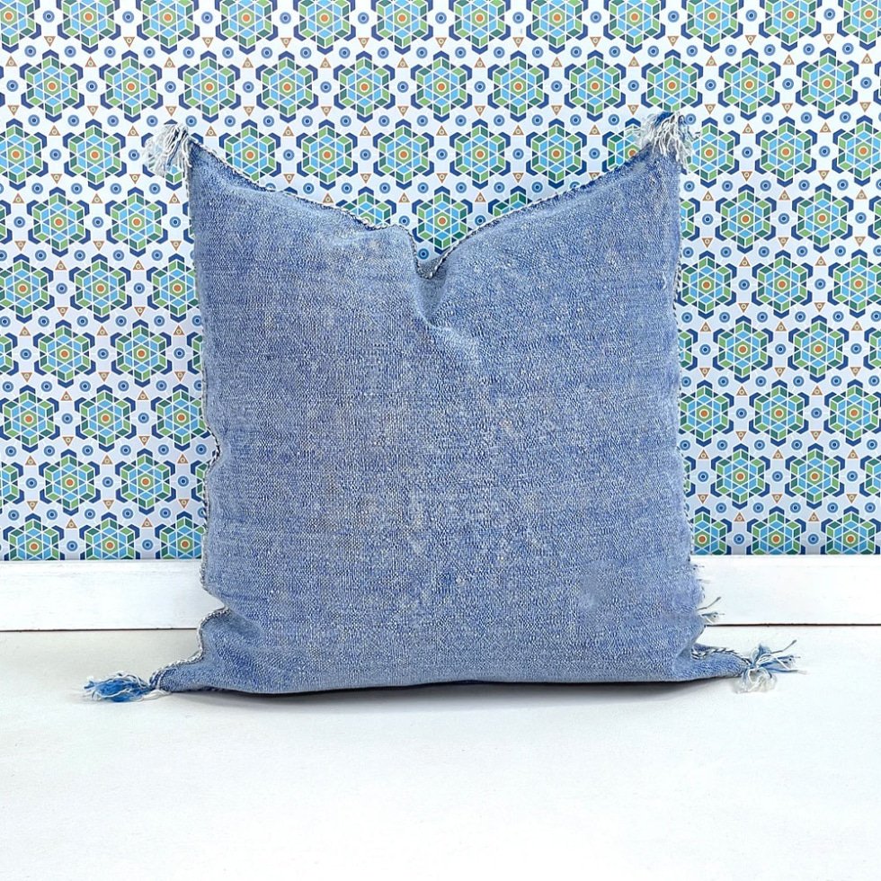 20 x 20 kelim kussens blauw