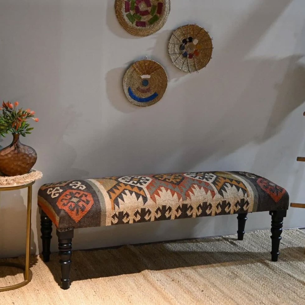 Navajo kilim voetenbank