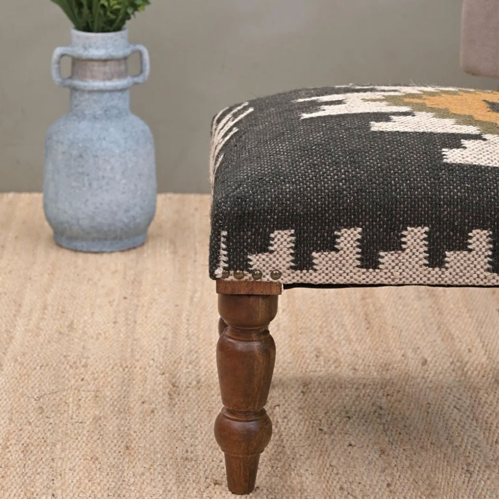 Oosterse kilim poef voetenbank