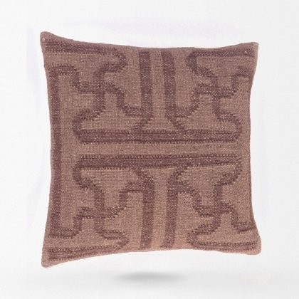 Chocoladebruine kussens met ruit